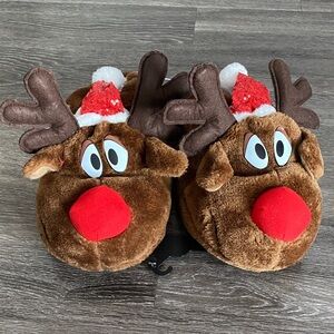 Brown Reindeer Slippers for Women
